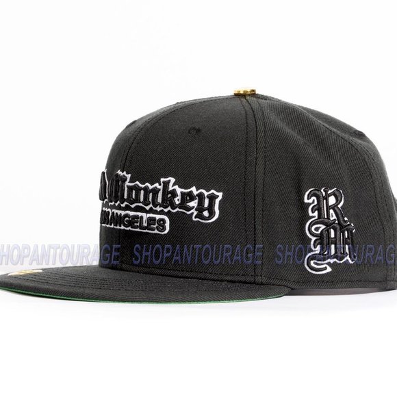 Red Monkey OG Flat Visor Classic Black RM1381 Limited Unisex Snapback Hat Cap - Picture 2 of 8